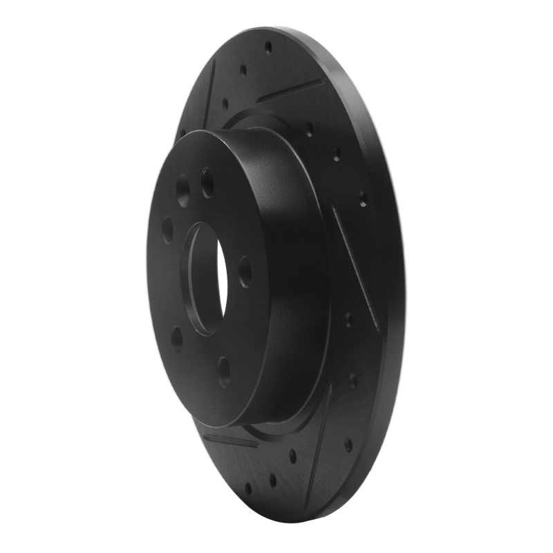 Buick Encore Brake Rotor (1) - Rear Left - R1 Concepts - Drilled & Slotted - Black - `11-`22